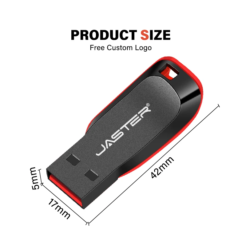 JASTER Zwart USB Flash Drive 128GB Gratis sleutelhanger Memory Stick 64GB Mini Plastic Pen Drive 32GB Hoge snelheid USB Stick 16GB 8GB