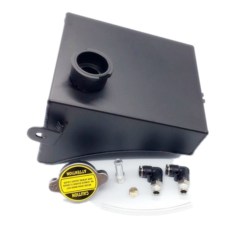 La captura de aceite SPSLD puede refrigerar el depósito del tanque de agua puede atrapar el tanque de combustible con la tapa adecuada para Nissan 240sx s13 S14: BLACK