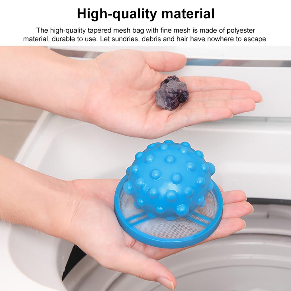 Laundry Ball Washer Filter Floating Reusable Lint Trap Mesh Bag Washing Machine Hair Filter Net #4W