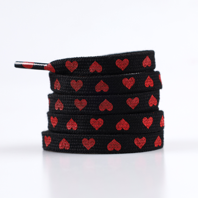 Nuevos cordones planos de corazón de amor para zapatillas de deporte para hombre y mujer adecuados para AJ/AF1 cordones de lona altos cordones deportivos para zapatos: Gris / 140 cm