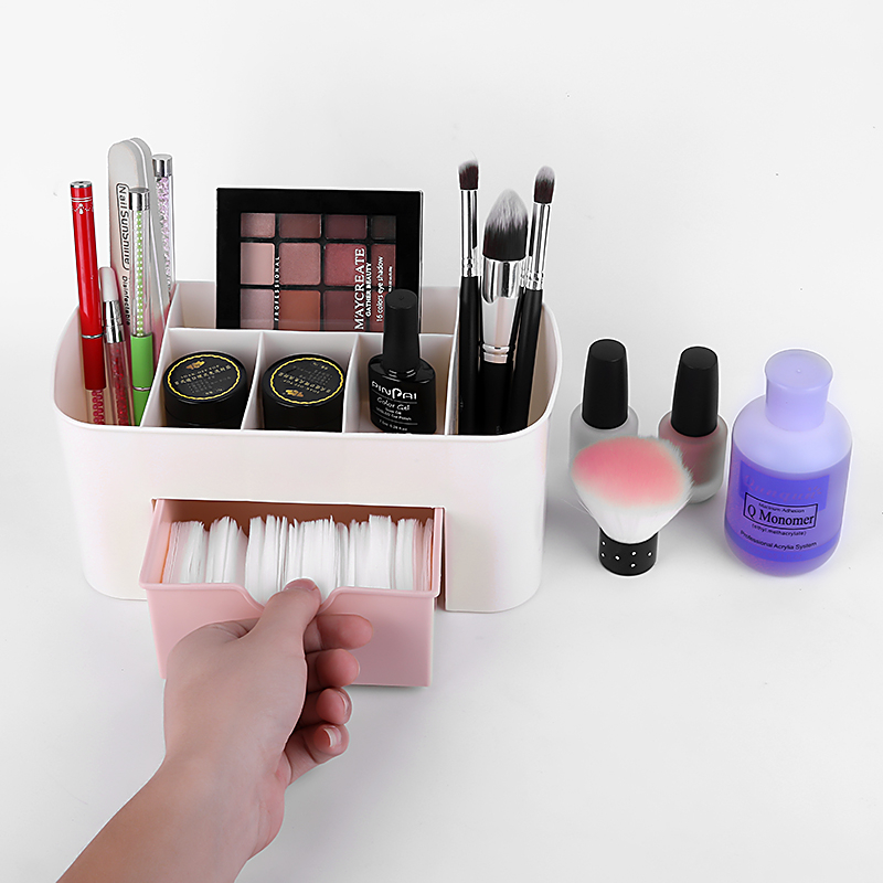 Caixa organizadora de maquiagem, grande capacidade de armazenamento de cosméticos, caixa de maquiagem, organizador de gaveta, recipiente de casa, telefone móvel, artigos diversos