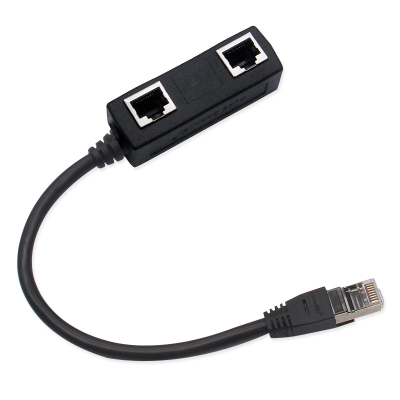 Adaptateur réseau répartiteur de câble Ethernet RJ45, séparateur Ethernet 1 à 3 câbles adaptateur de connecteur Ethernet Super LAN approprié Cat 6: Orange