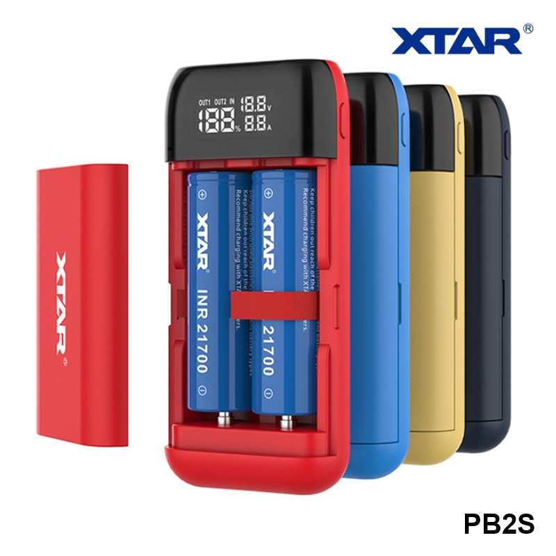 Xtar PB2 PB2S QC3.0 Type C Usb Power Bank Charger 20700 18700 21700 18650 Batterij Lcd Draagbare Snelle Laders