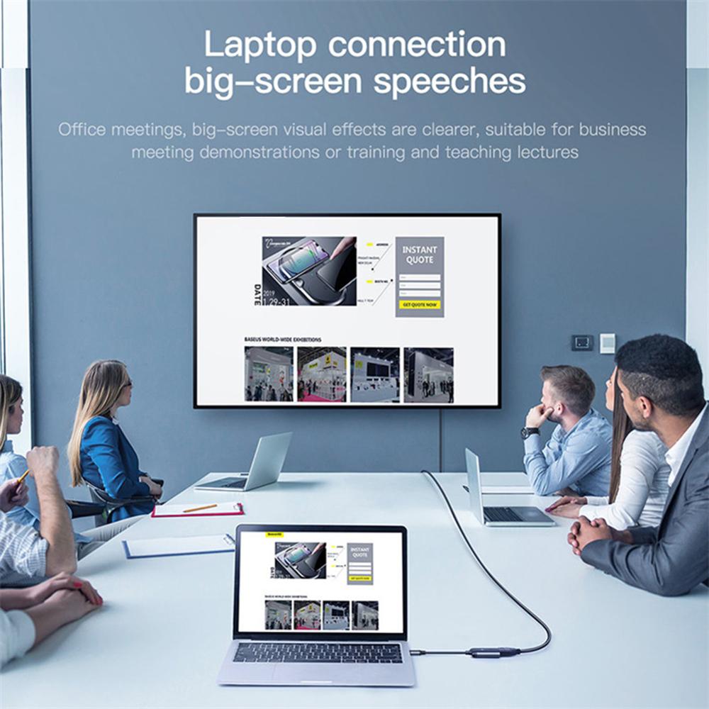 Baseus 4K USB C vers HDMI adaptateur type-c vers double affichage HDMI PD adaptateur de Charge rapide HUB Station d'accueil câble de Concerter