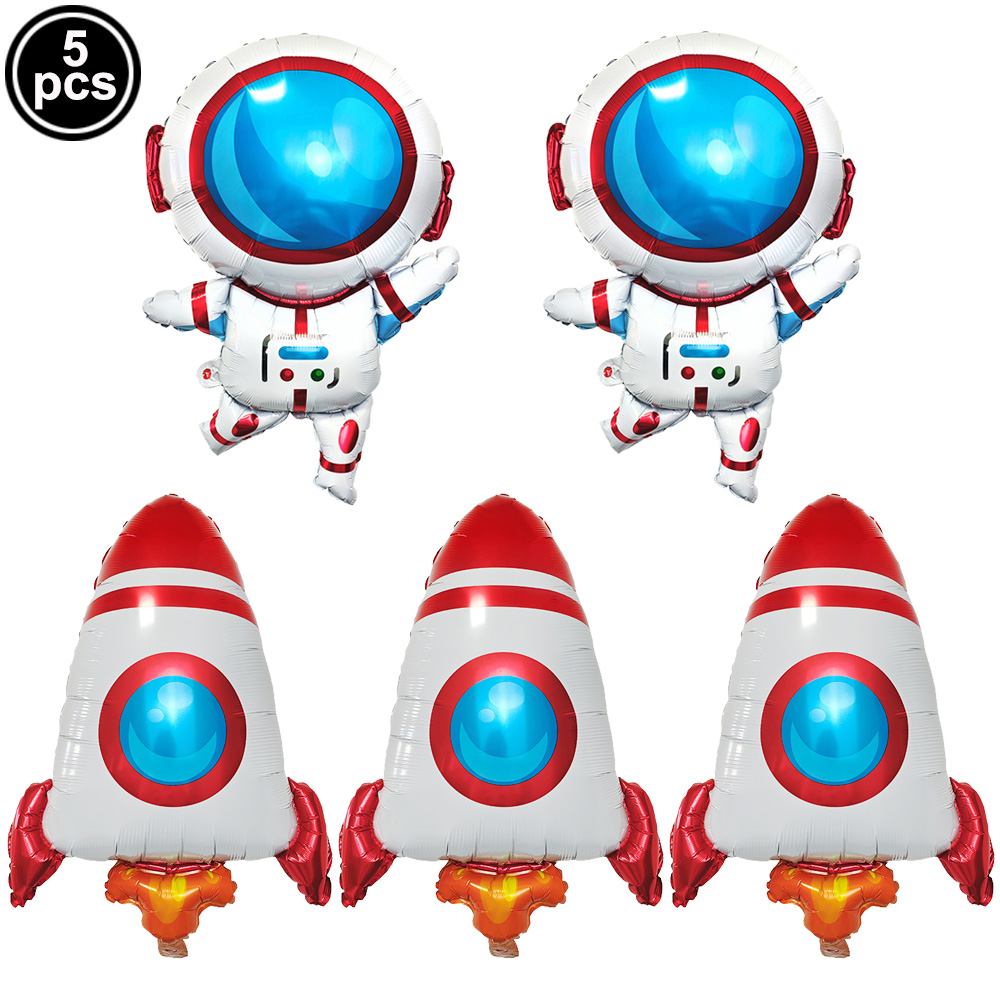 Ruimte Astronaut Verjaardag Wegwerp Servies Space Universe Borden Kopjes Servetten Banner Jongens Planeet Ruimte Thema Feestdecoratie: Blauw