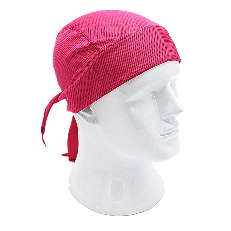 Outdoor Quick Dry Pure Cycling Cap Head Scarf Headscarf Headband Summer Men Running Riding Bandana Ciclismo Pirate Hat Hood: rose red