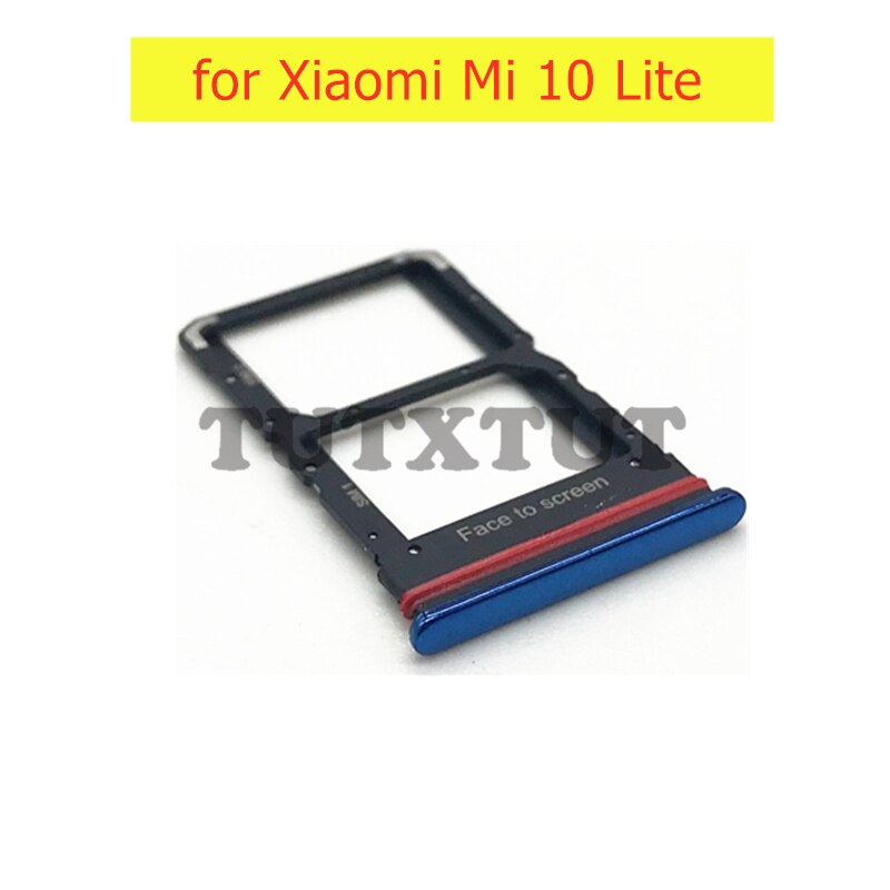 for Xiaomi Mi 10 Lite Card Tray Holder SIM Card SD Card Slot Holder Adapter for Xiaomi Mi 10 Lite Repair Spare Parts