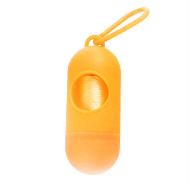 Portable en plastique déchets sacs boîte jetable bébé animal sac à ordures étui amovible boîte Nappy sac organisateur pour chien poussette: Orange