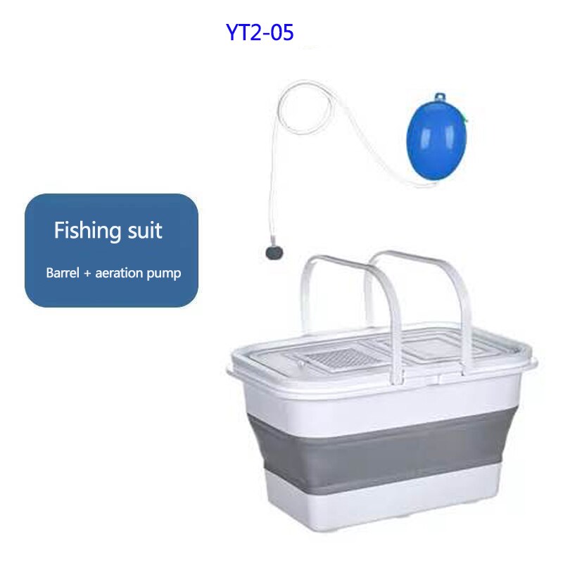 RQNQ 1Pcs 2021New 13L Multifunctional Silicone Folding Bucket, Silicone Fishing Bucket With Lid, Foldable Laundry Bucket: YT2-05