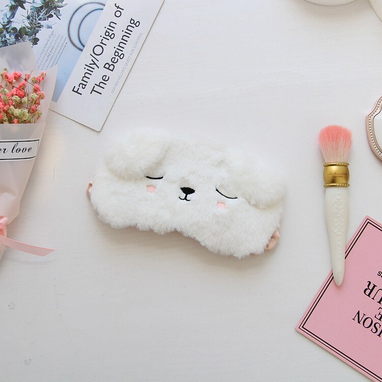 3D noir blanc chat dessin animé masque pour les yeux sommeil masque pour les yeux ronflement yeux chaton masque pour les yeux maison voyage lunettes ombrage sommeil sieste
