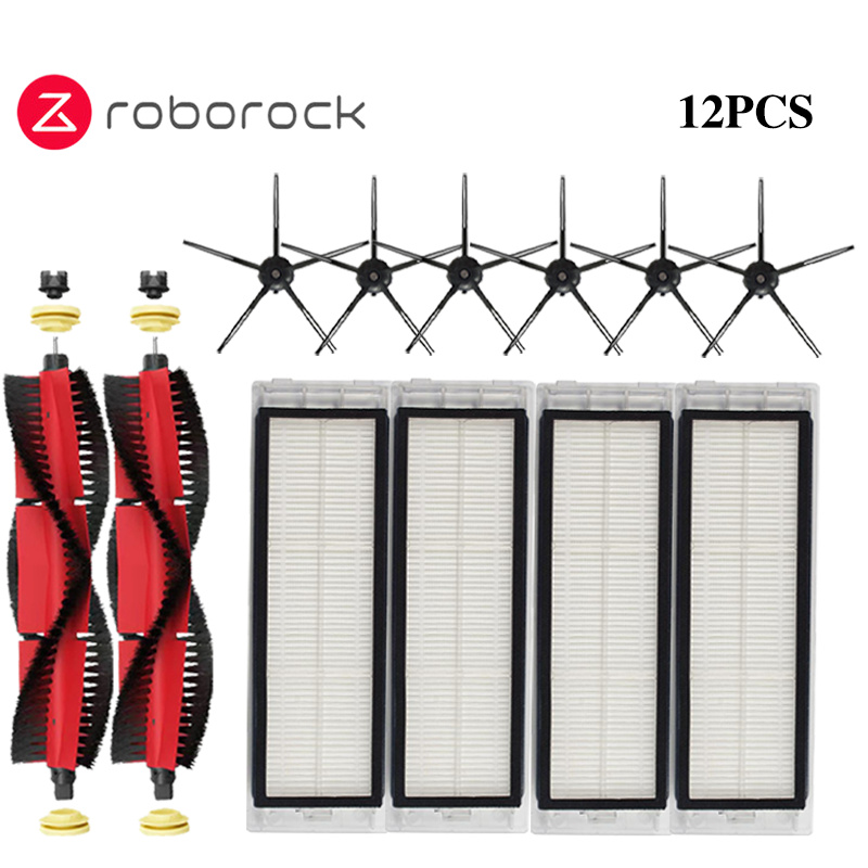 Roborock S5 S50 S51 S55 S6 S60 S6 Pure Akcesoria do odkurzaczy Filtr HEPA Ściereczka do mopa Boczna szczotka główna Części zamienne: Różowy