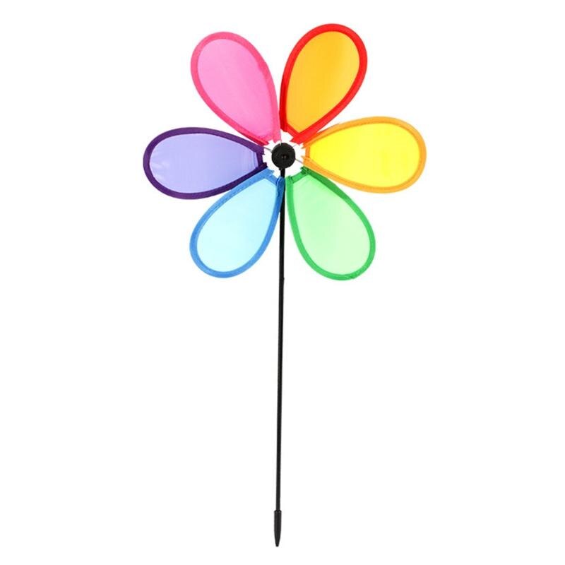 Colorful Flower Wind Spinners Lawn Pinwheels Windmill Party Pinwheel for Garden 1XCC: 7