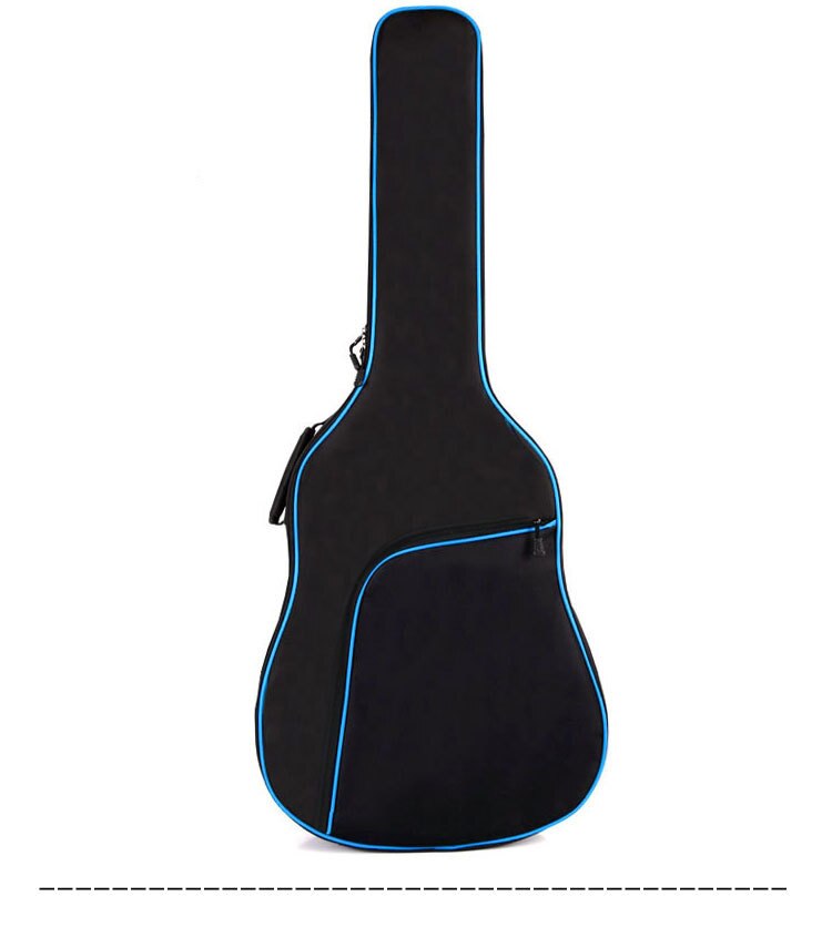 Funda de guitarra acústica clásica de 41 pulgadas, gruesa, de Balladry, con cadena de acero, funda de guitarra, accesorios para mochila: Blue A