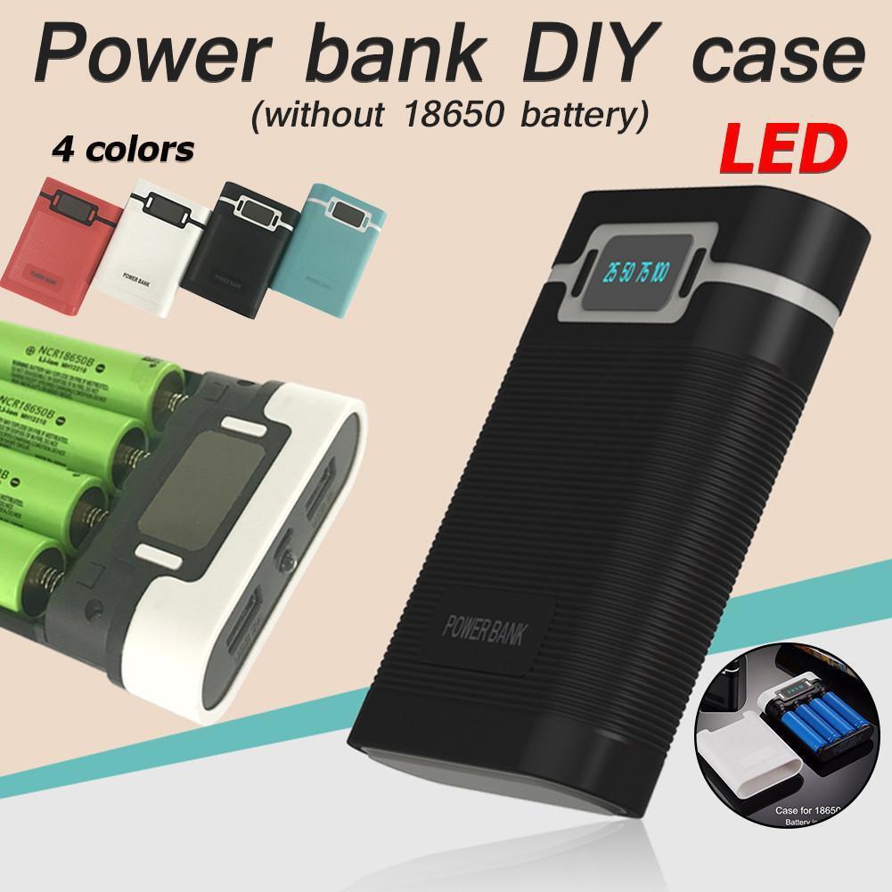 VerkoopDual Usb Lcd Display 4-Cell 18650 Battery Charger Box Power Bank Diy Case Kit