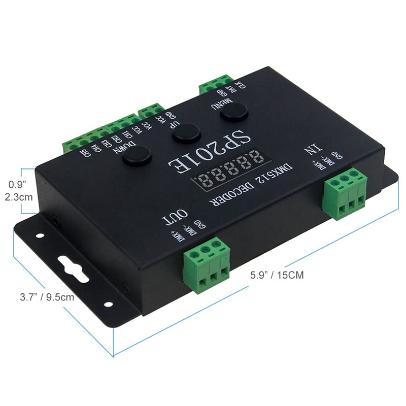SP201E DMX512 WS2812B WS2811 DMX zu SPI Regler-Decoder, Unterstützung Mehrere ICs