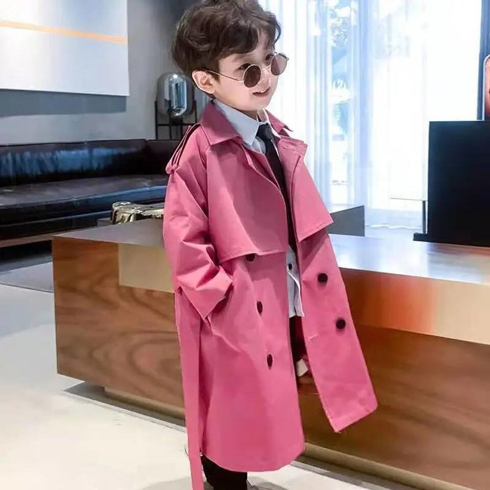 Goedkope 2022 Lente Jongens Windjack Uitloper Lange Mouwen Turn-Down Kids Jassen Voor Jongen 3-12Yrs Jongens Kleding 2 Kleuren