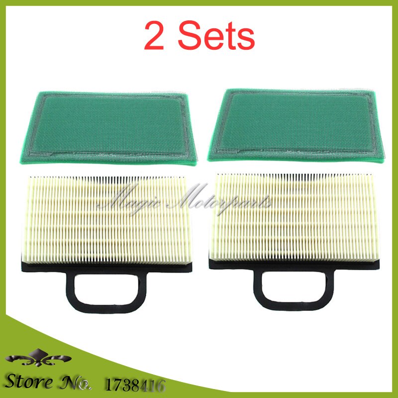 2 Air Filters 2 Pre-Filters Voor Briggs &amp; Stratton 499486 499486 S 273638 273638 S John Deere GY20575 GY21056 GY21056 MIU11286