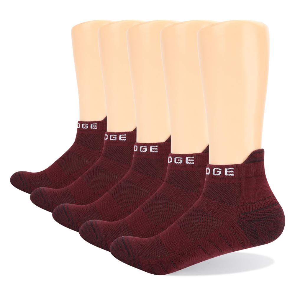 YUEDGE Brand Men Women Comfort Cotton Breathable Cushion Athletic Sports Running Tennis Low Cut Ankle Socks(5 Pairs/Pack): 1903R / L(Men 6.5-9.5 US)