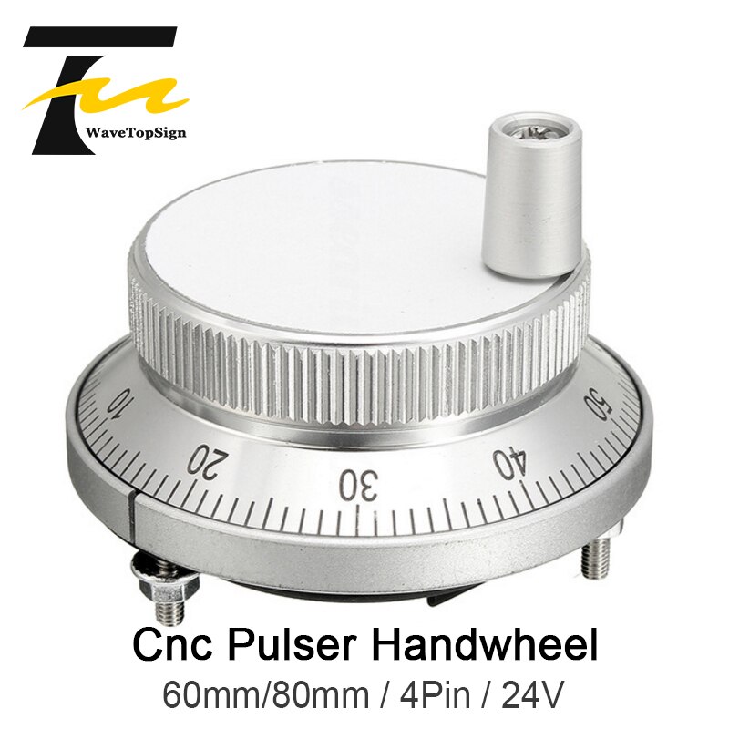 WaveTopSign CNC pulseur volant diamètre 60mm ou 80mm Voltgae impulsion 100 DC24V 4 broches CNC Machine manuel impulsion codeur générateur