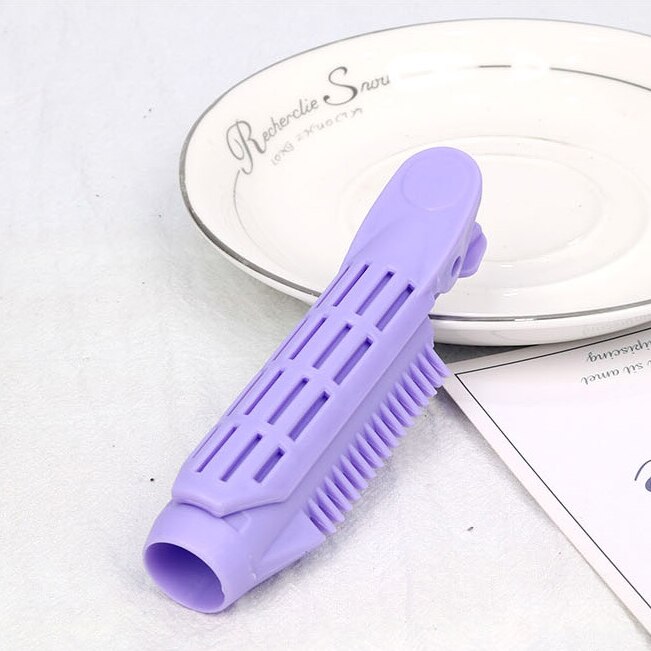 Pinzas rizadoras para el pelo, accesorios de estilismo para el cabello, Color caramelo, plástico Natural, raíz, 1/2 piezas: 1pc purple