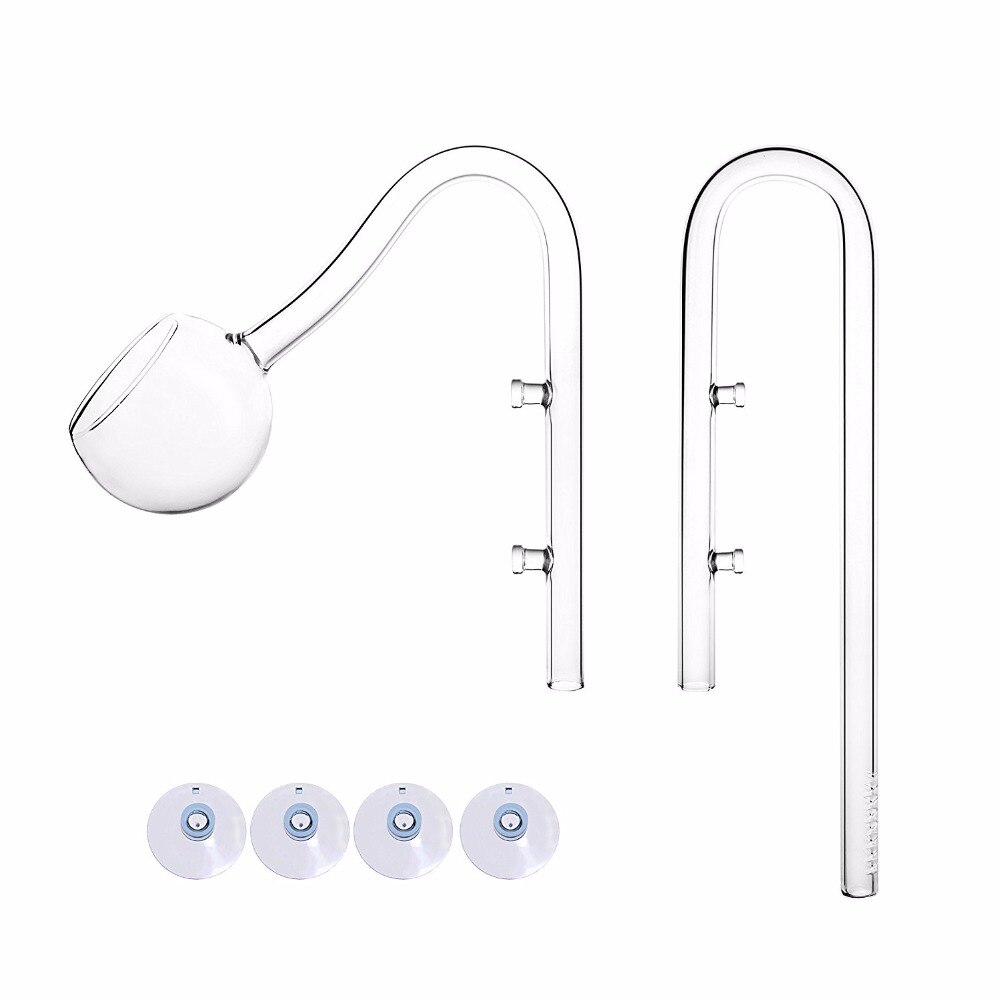 Lilja unikko pioni lasiputki ada kaksinkertainen imukuppikiinnitys suodatin lisävaruste akvaario vesikasvisäiliö 13mm 17mm