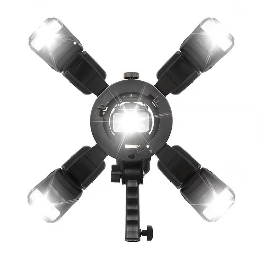 S-Type Bracket Mount Holder with Adjustable Handle for Speedlite Flash Softbox Beauty Dish Reflector Photography Umbrella