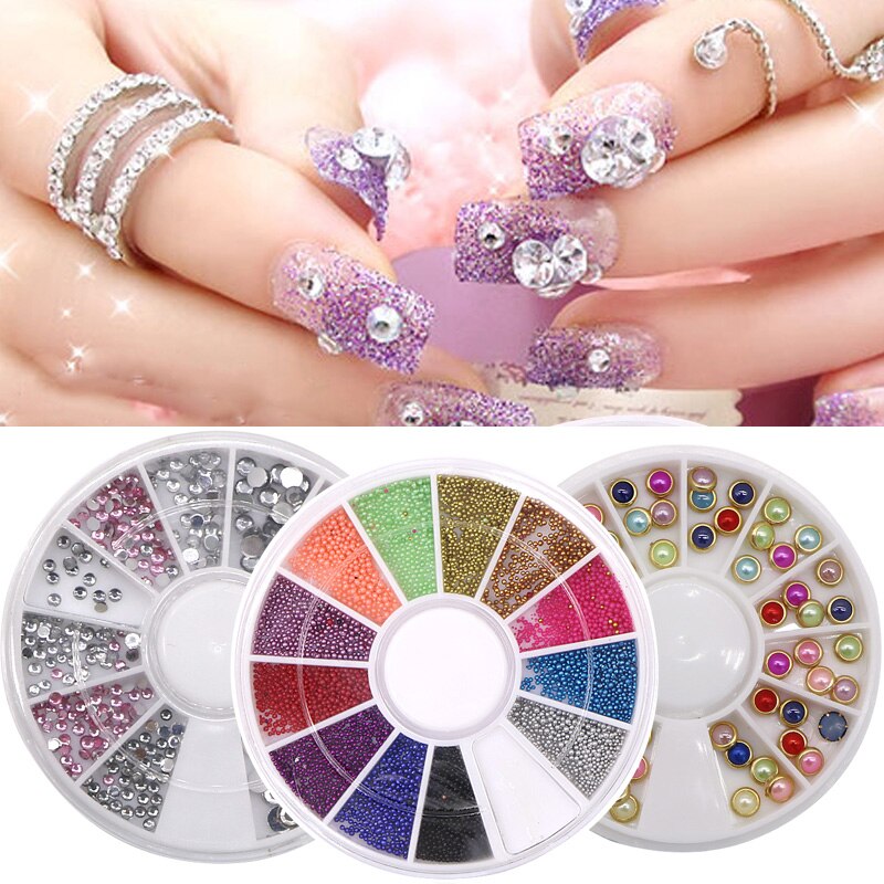 Gemengde Kleur Nail Rhinestones Stones Nail Art Decoraties Strass Decoratie 3D Manicure Steentjes Voor Nagels Art Accessoires