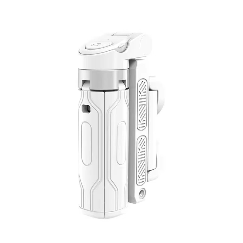 Pocket Flexible Portable Mini Bluetooth Selfie Stick Telescopic Multifunctional Tripod Stand for IPhone Android Phone Monopod: WHITE