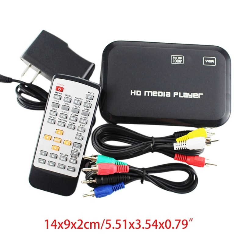 Mini Volle 1080P USB Externe Mit SD MMC U Disk Unterstützung Video Spieler IR Spieler M2EC