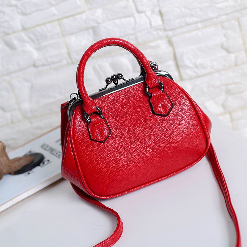 Saco de concha do vintage sacos de concha de bloqueio de mão bolsas femininas bolsas de couro do plutônio feminino ombro crossbody sacos: women bag red