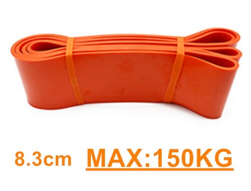 Hej sort 6 niveauer modstandsbånd træk op bånd tunge hjælpebånd til hjælp til motion / mobilitet / stretch / power lift: Orange