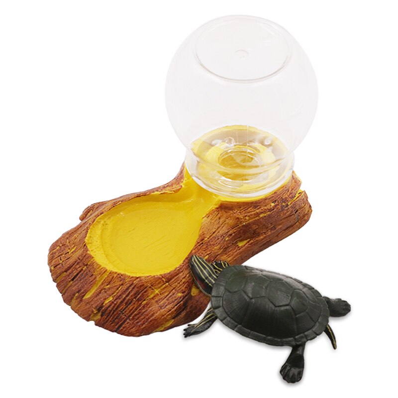 Reptile Amphibians Automatic Waterer Tortoise Basin Lizard Bowl Water Feeder Drinking Fountains Box Landscaping Decorations: Default Title