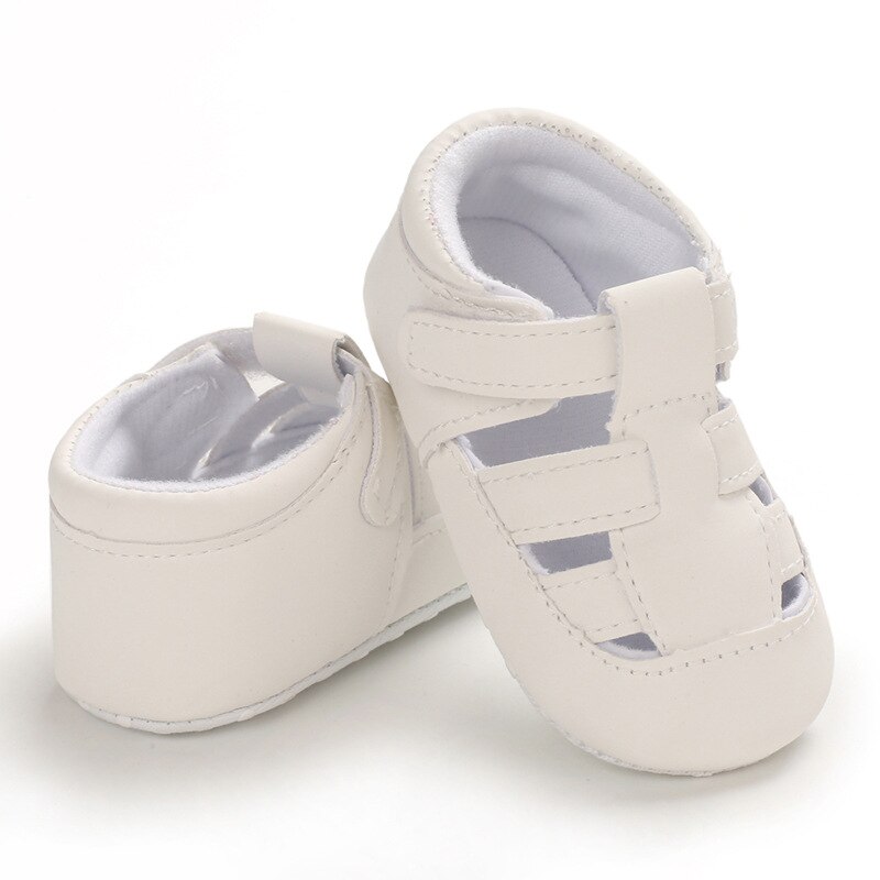 Sommer baby drenge piger hule sandaler blød sål spædbarn krybbe sko baby mokasiner sandaler sko pu læder børn sandaler sko: Hvid / 3