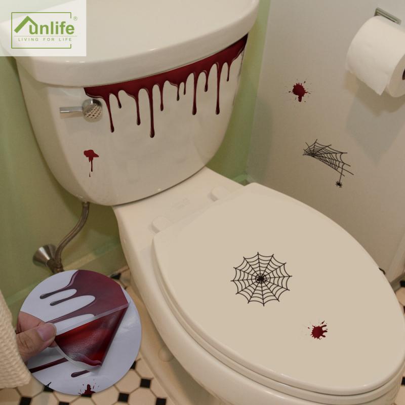 Pegatinas de baño de PVC translúcido para fiestas de Halloween, pegatina de araña para baño, accesorios resistentes al agua para fiestas