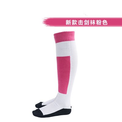 Chaussettes d'escrime, chaussettes d'escrime colorées en coton rouge/violet/rose/bleu, produits et accessoires d'escrime, engrenages d'escrime: 1 Pair pink M