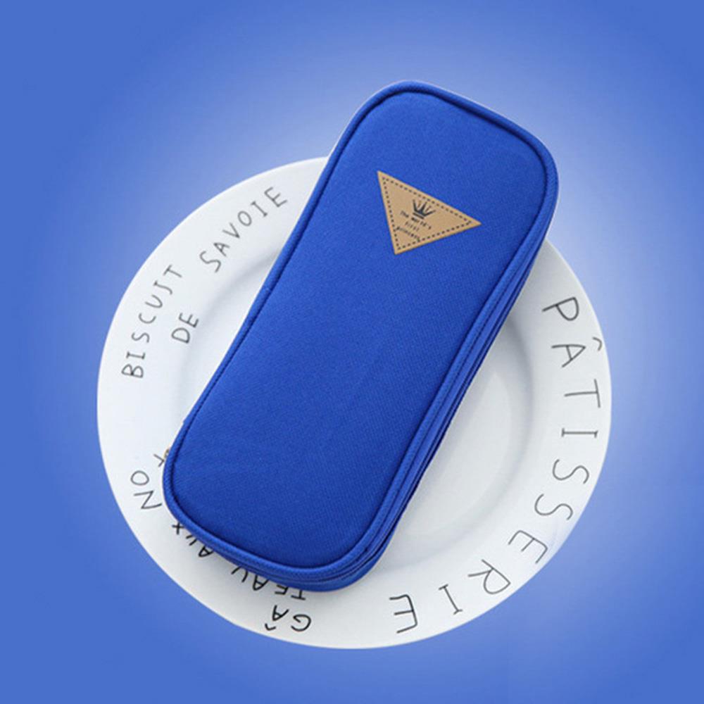 Protection Pencil Stationery Student Color Yellow Simple Colorful Pencil Case School Storage Furl Pink Lake Blue: Blue