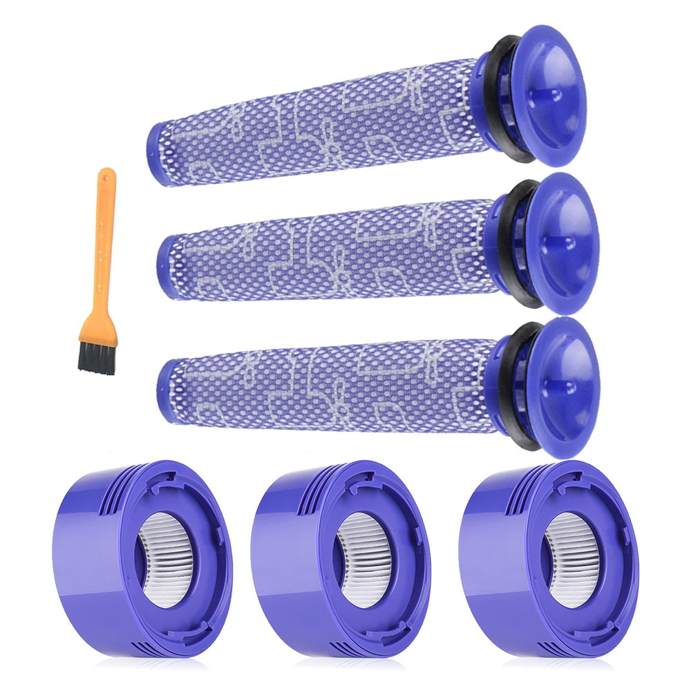 6 Pack Pre-Filters and 2 Pack HEPA Post-Filters Replacements Compatible Dyson V8 and V7 Cordless Vacuum Cleaners