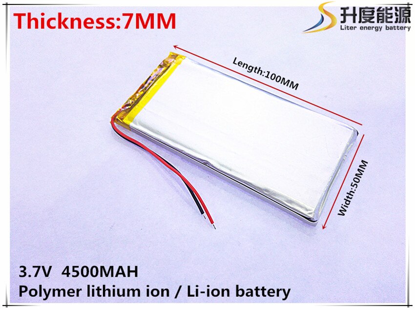 3.7V,4500mAH,[7050100] PLIB ( polymer lithium ion battery ) Li-ion battery for tablet pc,GPS,mp3,mp4,cell phone,speake