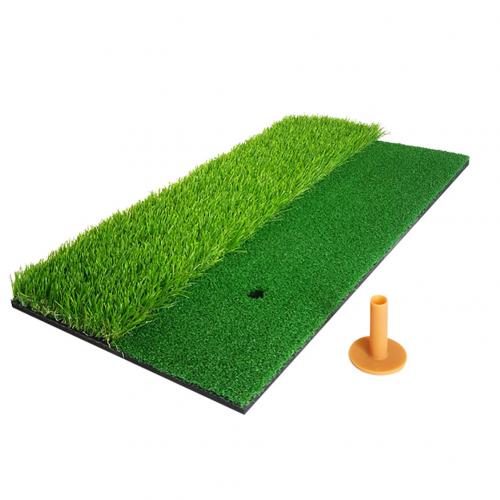 Putting Green De Práctica Para Interiores - Alfombra De Golf Con Retorno De Bola, 2 Agujeros Y Base De Madera