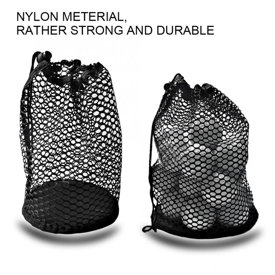 Double Mesh Nets Ball Bag Nylon Storage Holder Pouch Poke 12 Balls Collector accessories
