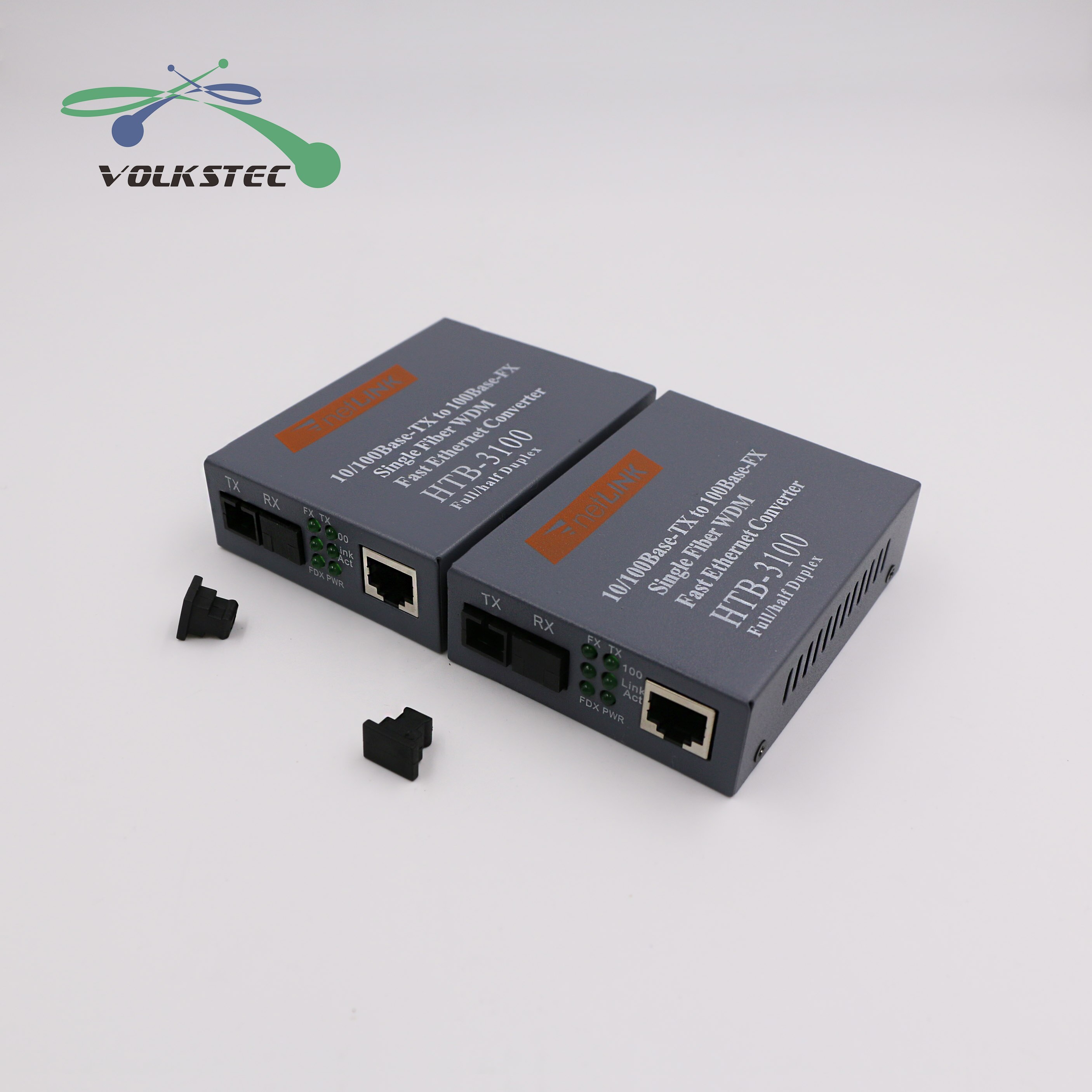 HTB-3100AB Glasvezel Ethernet Media Converter Single Fiber Converter 25km SC 10/100M 1 Paar