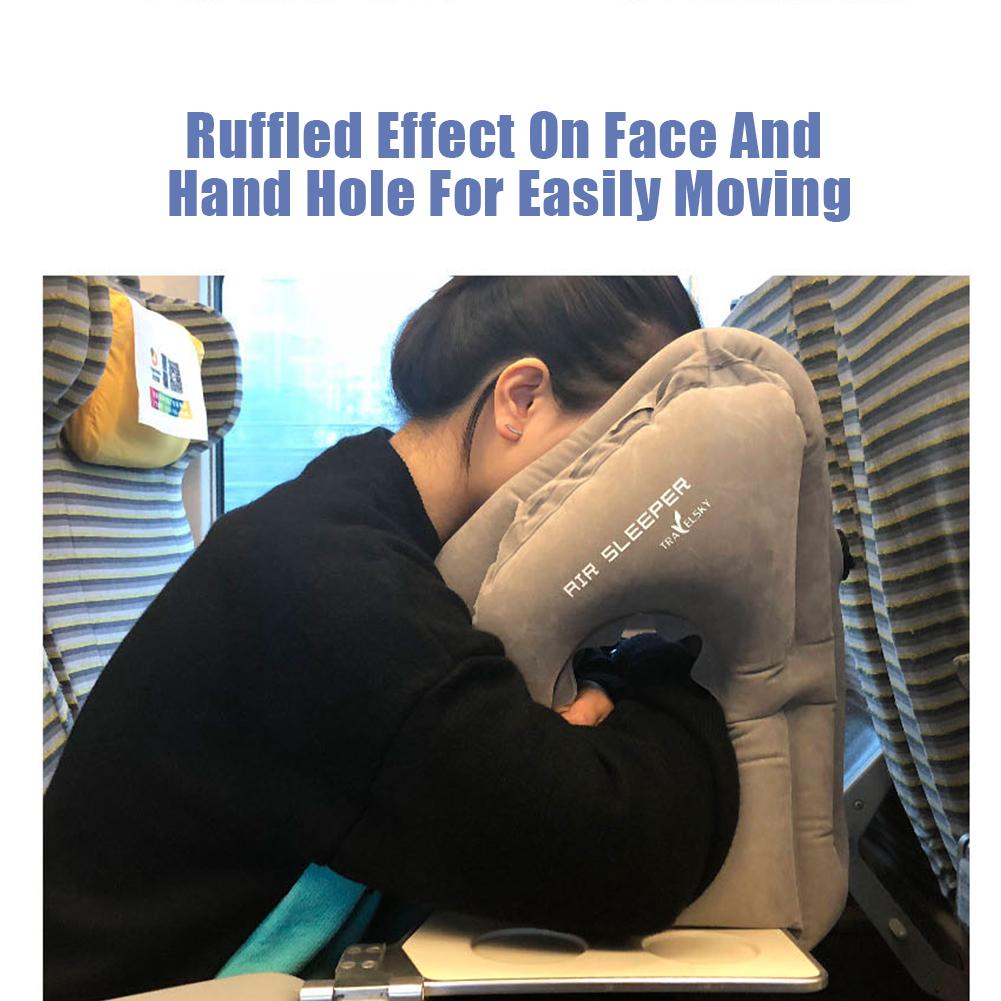 Reis vliegtuig opblaasbaar kussen slaaphulpmiddel buiten kantoor lunchpauze kussen draagbaar nek beschermend opblaasbaar kussen