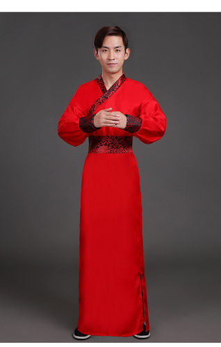 Mannen Hanfu Volwassen Kostuum Hanfu Kostuums Verbeterde Chinese Stijl Warrior Ridders Geleerden Song-dynastie Kostuums: 2 / XL