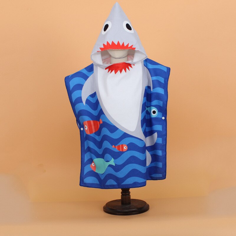 Poncho para niños y bebés, albornoz con capucha, Toalla de baño con capucha, toallas de baño de playa, Toalla de baño de secado rápido,: 13