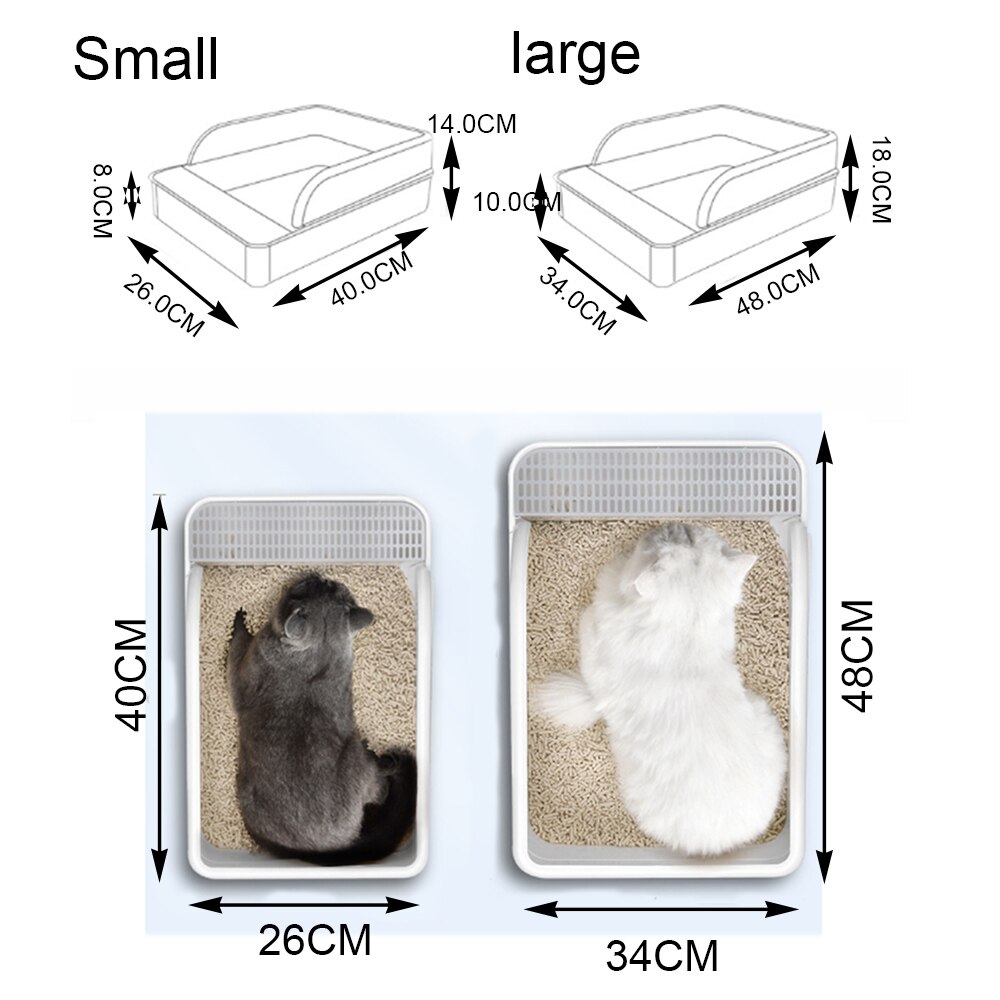 Caja de arena de baño para perros mascota, bandeja para gatos y perros, Toilette antisalpicaduras de peluche con pala para arena para gatos, arenero para interiores para cachorros y gatos