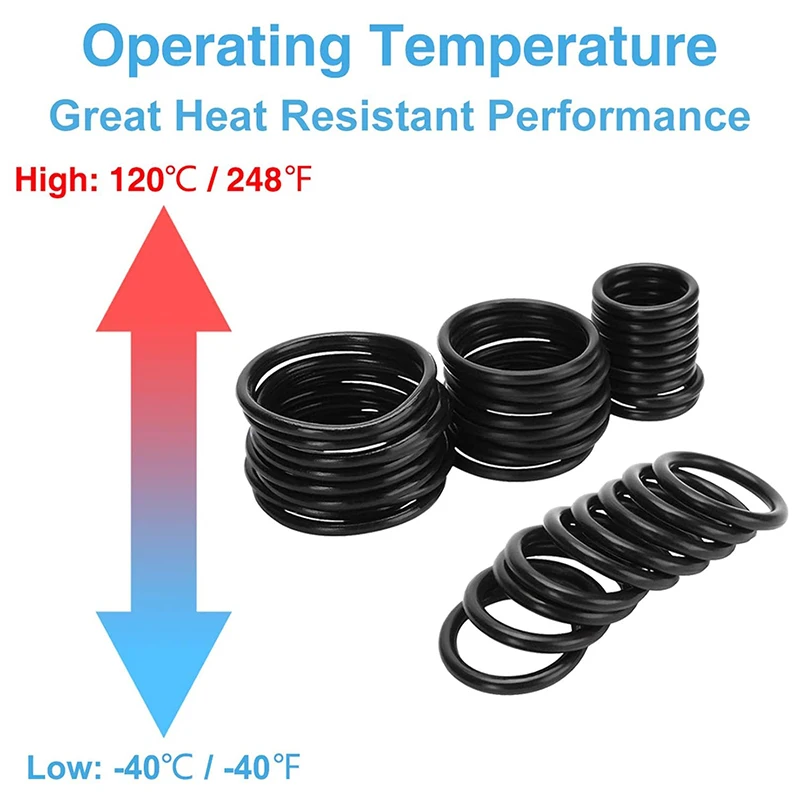 Rubber O Ring Set Gaskets Seal Nitrile Rubber Bands High Pressure O-Rings Repair Kit Sealing Elastic Band O Rubber