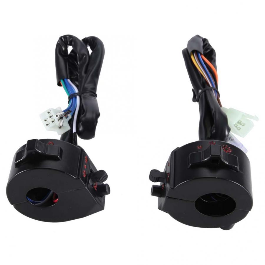 1 Pair of Universal 22mm Motorcycle Handlebar Switch Control Left &amp; Right Side Horn Motorcycle Parts