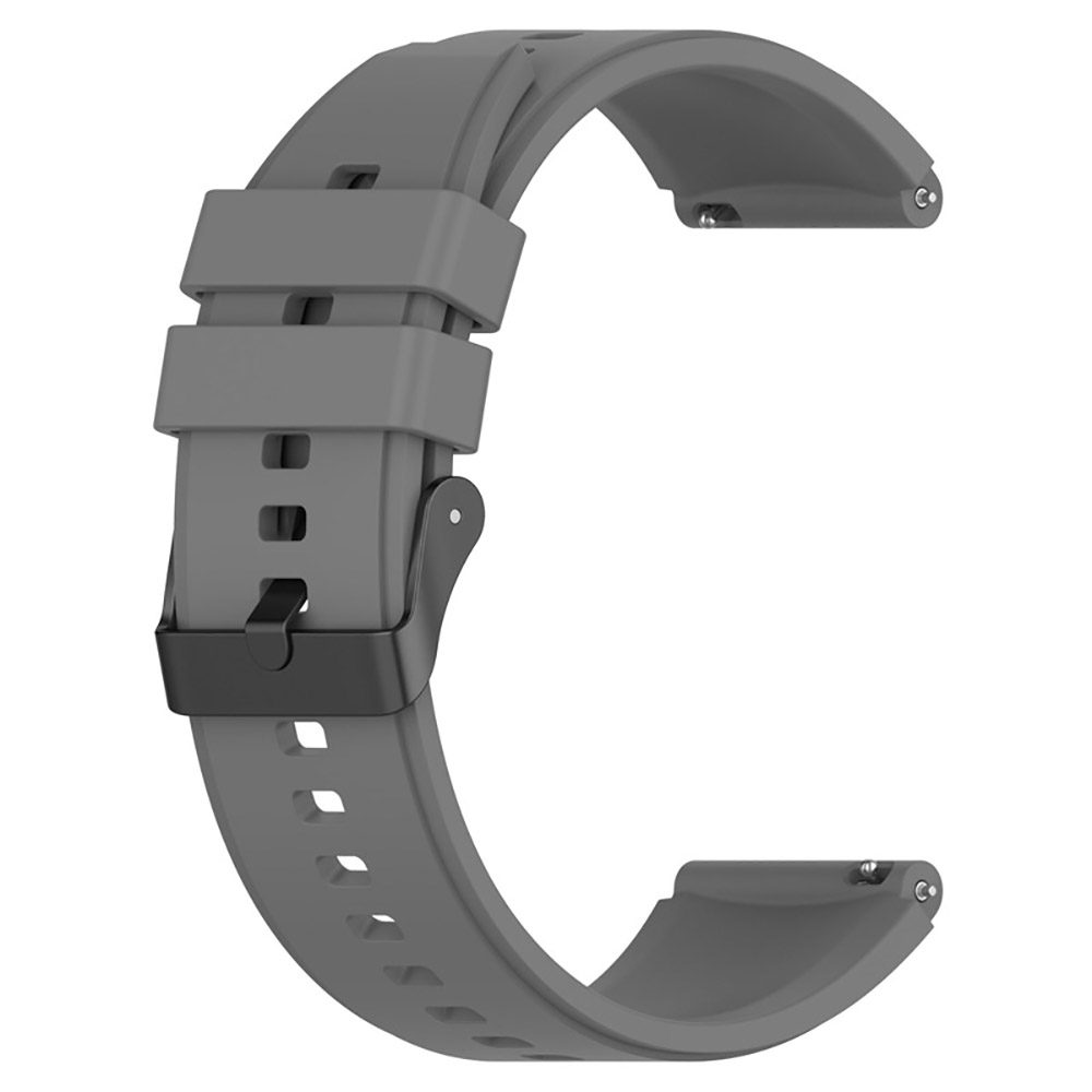 Silikonereim til Amazfit GTR 42mm - Erstatningsarmbånd 20mm: Sølvhvit / 20mm