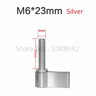 Jadkinsta Locking Screw Adapter 17mm 23mm Length M6 M5 Thread Clamping Screw Holder L Shape Wrench Spanner Camera Accessories: M6 23mm Silver