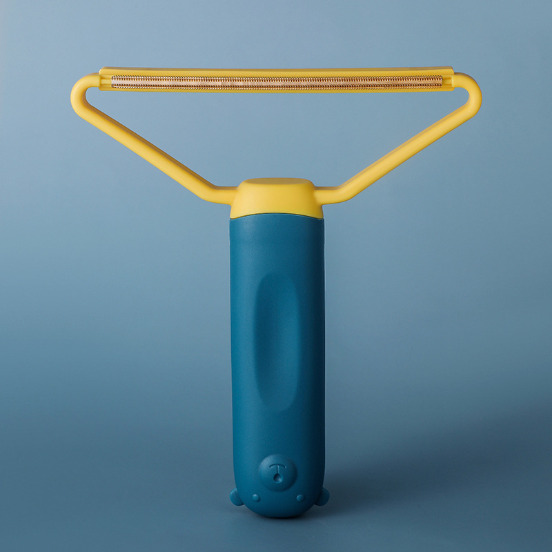 Katzenhaarentferner, doppelseitiger Tierhaarentferner, Sofa, Kleidung, Rasierer, Fusselrollen zum Reinigen von Katzenkamm, Bürsteentfernung, Handschuhbürste: Blau
